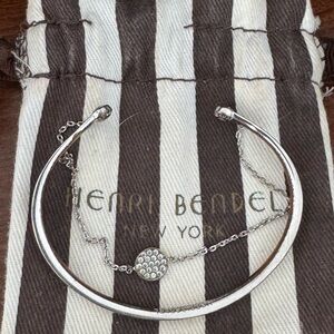 Henri Bendel Silver Bracelet with Chain Detail